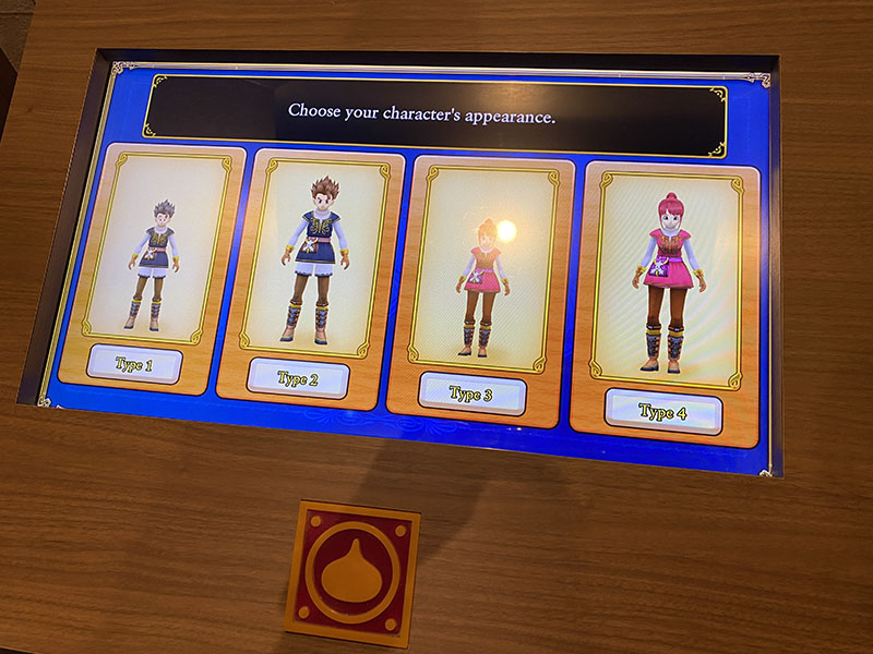 A criação de personagem na Dragon Quest Island