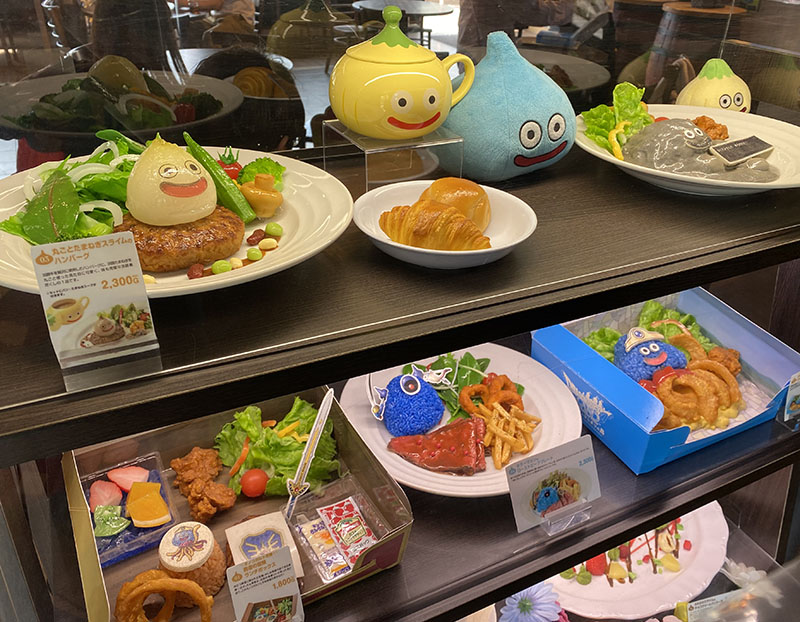 Restaurante com tema de Dragon Quest