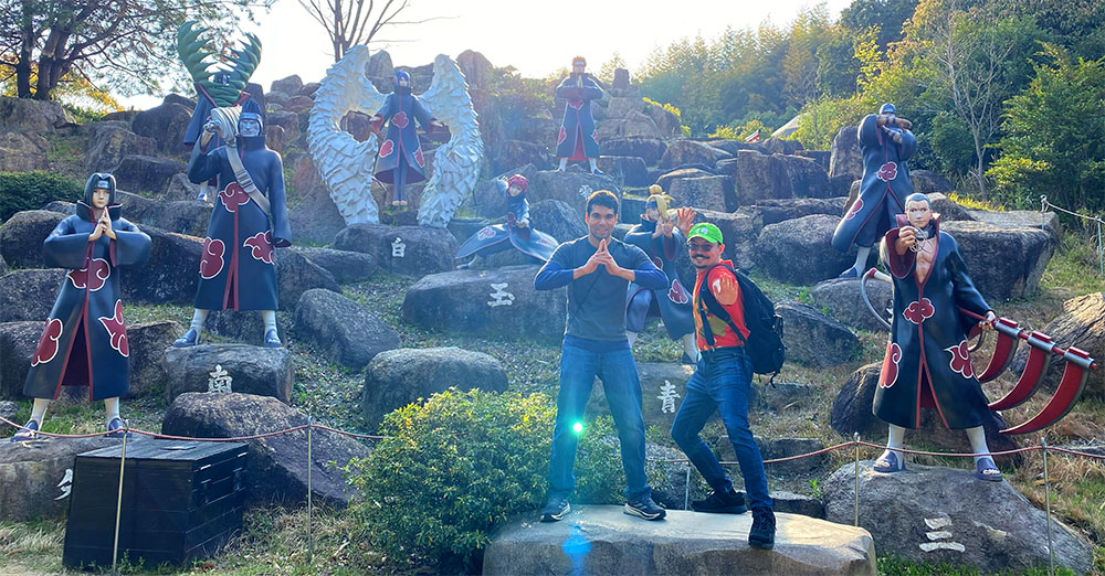 The Akatsuki statues at Naruto and Boruto Ninja Village
