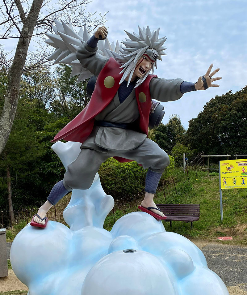 Jiraiya statue at Naruto and Boruto Ninja Village